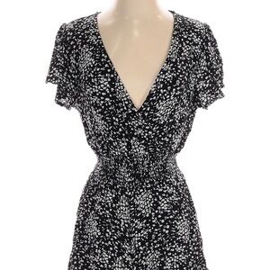 Black and White Floral Romper